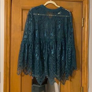 Lace, long sleeve shirt